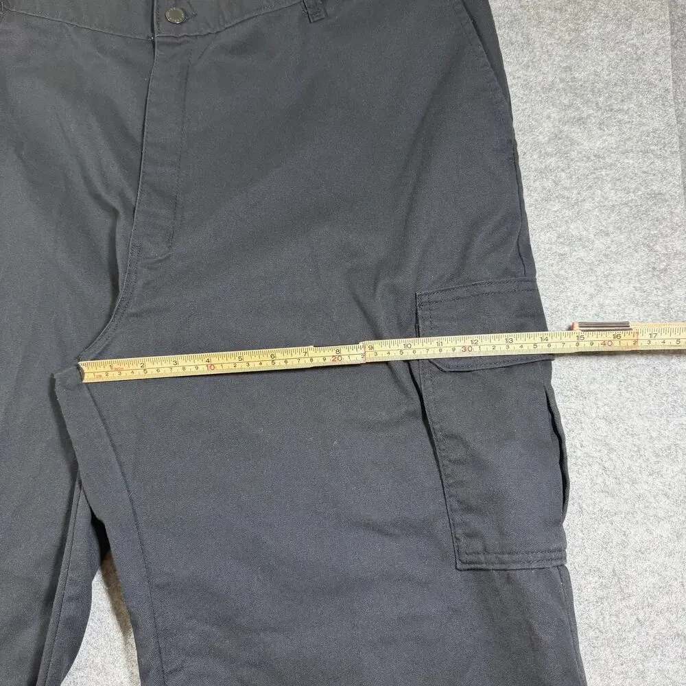 Dickies Cargo Pants Mens 44x32 Black Relaxed Fit Workwear Flap Pockets Utility